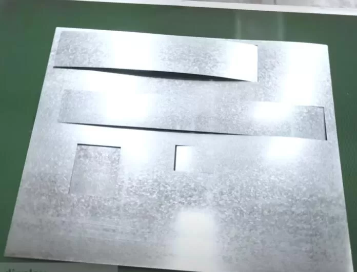 coil fed laser cutting machine cut sample