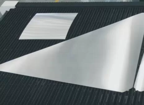 coil fed laser cutting machine cut sample