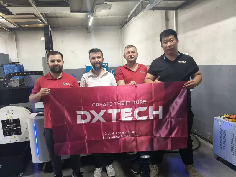 DXTECH lazer kesim makinesinin Türkiye deki satıs sonrası servisi basarıyla tamamlandı