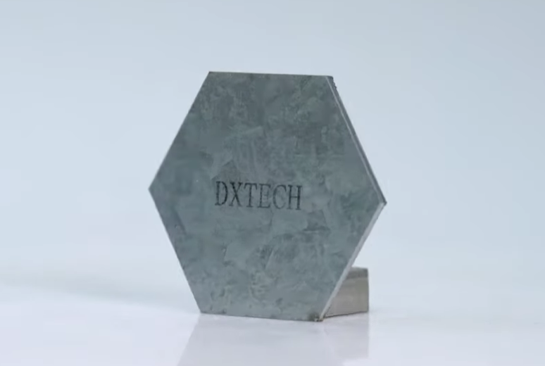 dxtech laser cutting machine cuts steel